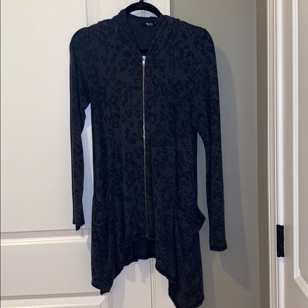 Michael Lauren Leopard Print Hoodie